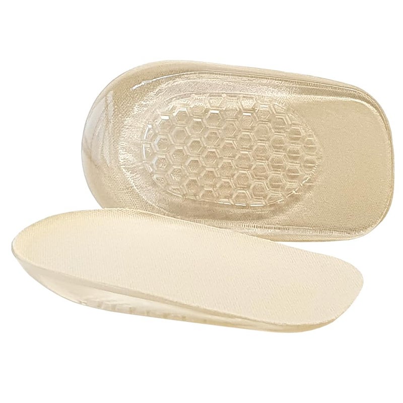 FOOTINSOLE.COM Premium Heel Cushions for Heel Pain Relief & Shoe Comfort â€“ Gel Inserts for Men & Women, High Heel Pads & Grips, Adjust for Loose Shoes (Small (0.6" Height), Beige) - Image 1